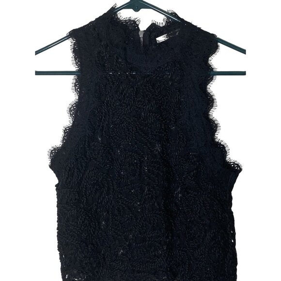 Zara Trafaluc Crop Top Women Sz S Embroidered Lace Zip Up Sleeveless Tank Blouse - Picture 9 of 9